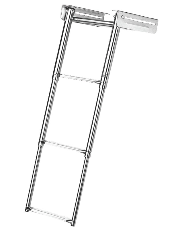 Escada Telescópica 3 degraus com corrediça Plástimo - Loja Náutica