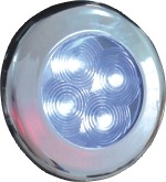 Luz de cúpula/embutida cromada