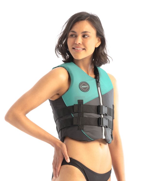 Colete Nylon Vest Women Vintage Teal